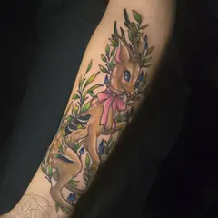Forearm tattoo by Izzy Dalton