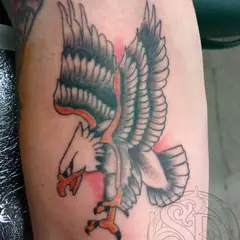 Color eagle tattoo by James Hinton